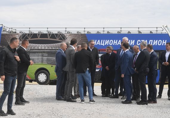 Predsednik Vučić prisustvovao ceremoniji početka radova na izgradnji Nacionalnog fudbalskog stadiona