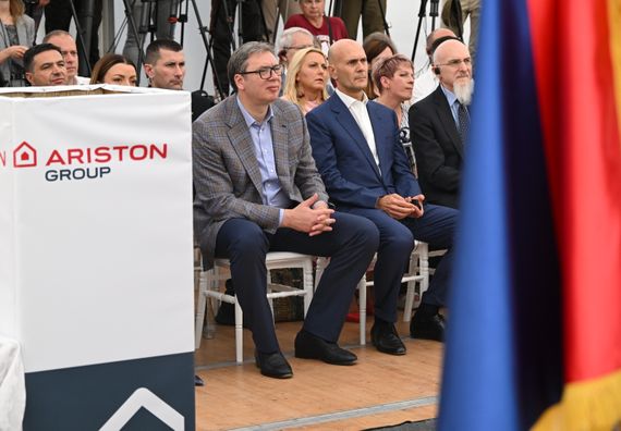Церемонија полагања камена темељца за изградњу нове фабрике компаније Аристон у Нишу