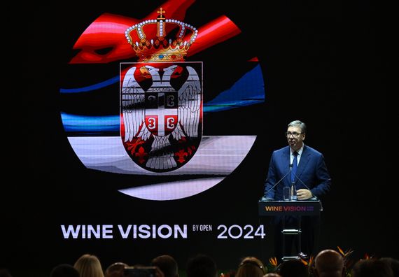 Predsednik Vučić na otvaranju Trećeg međunarodnog sajma vina “Vinska vizija Otvorenog Balkana”