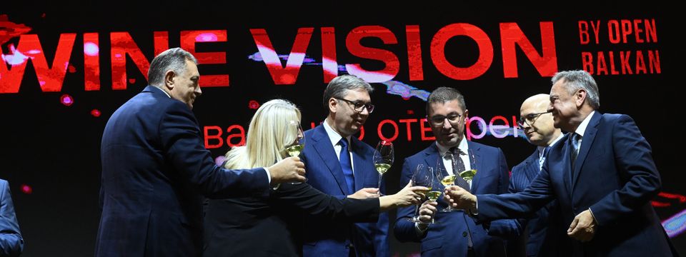 Predsednik Vučić na otvaranju Trećeg međunarodnog sajma vina “Vinska vizija Otvorenog Balkana”